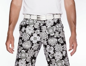 Sport Monaco Slim Fit Multi Floral Print Cotton Shorts - BLACK / CHARCOAL / WHITE Sport Monaco men's fashion