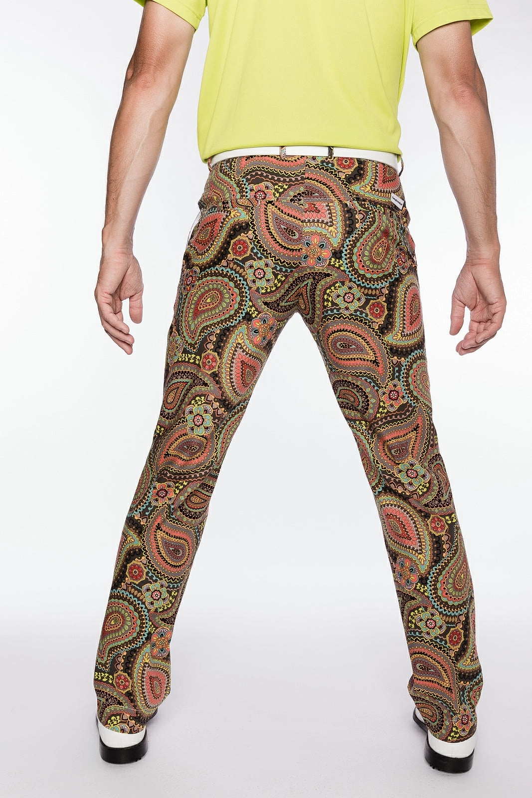 Sport Monaco Slim Fit Paisley Print Cotton Pants - MULTI Sport Monaco Men's Clothing