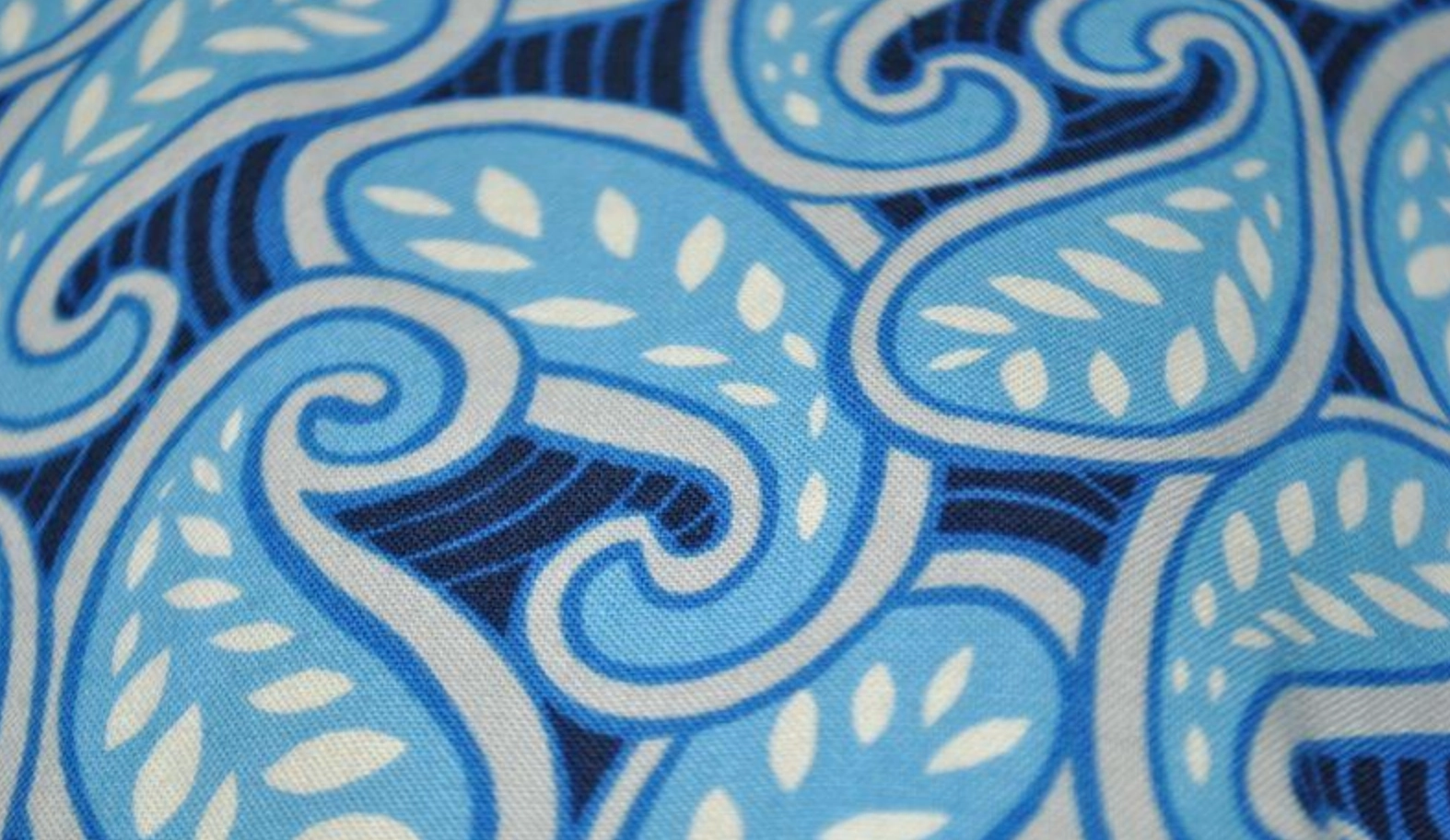 Sport Monaco Slim Fit Paisley Print Cotton Shorts - BLUE / WHITE Sport Monaco Men's Clothing