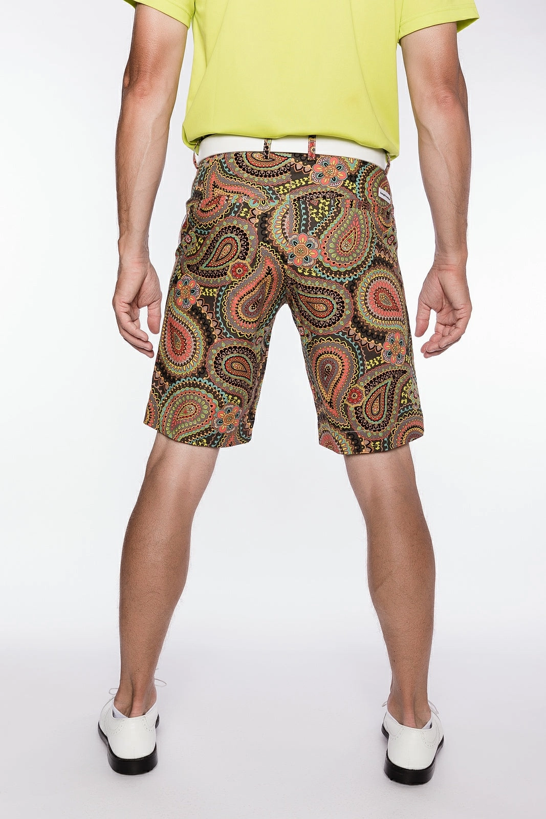 Sport Monaco Slim Fit Paisley Print Cotton Shorts - MULTI Sport Monaco Men's Clothing