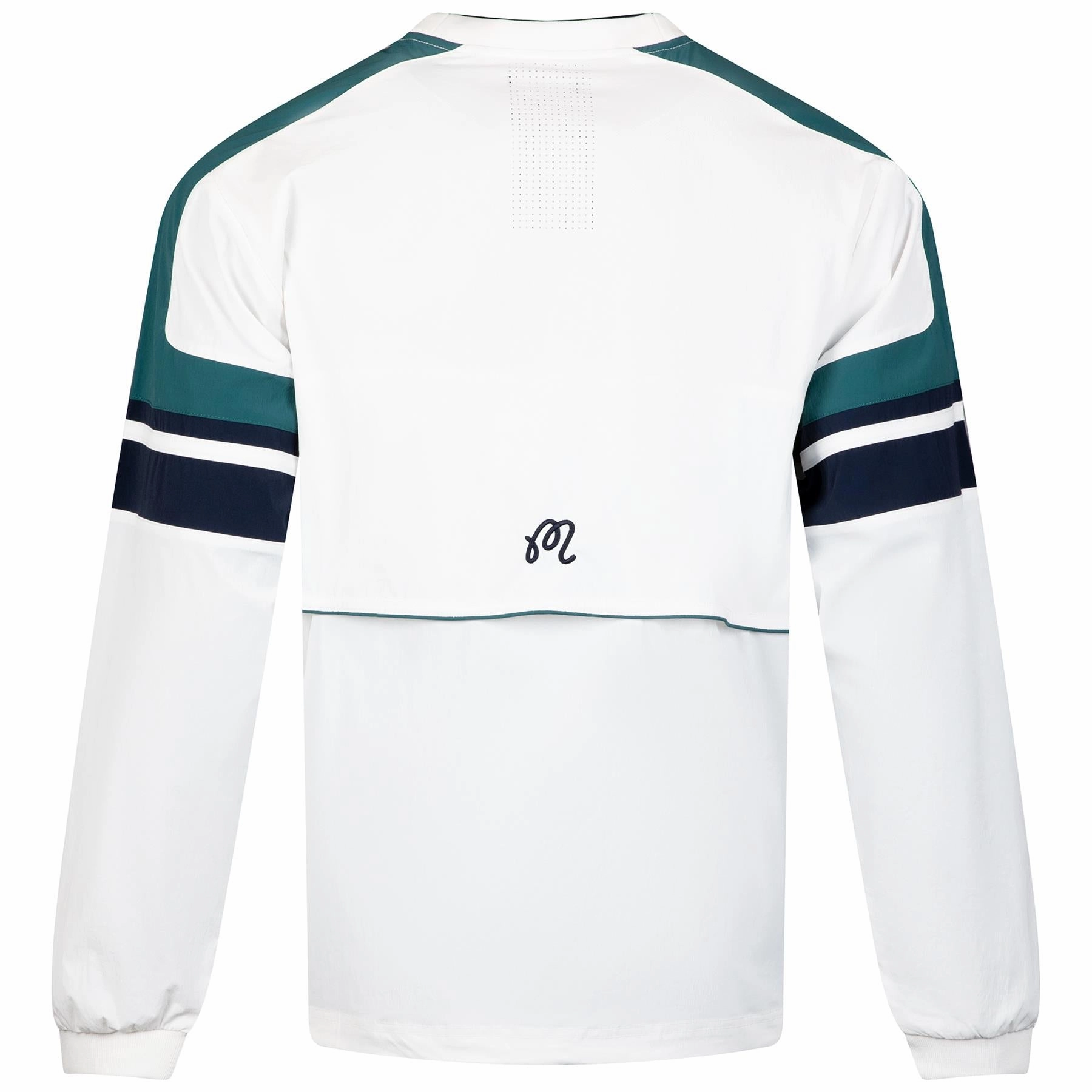 Sportiva Nylon Popover White Malbon Men's Golf Lifestyle Wear