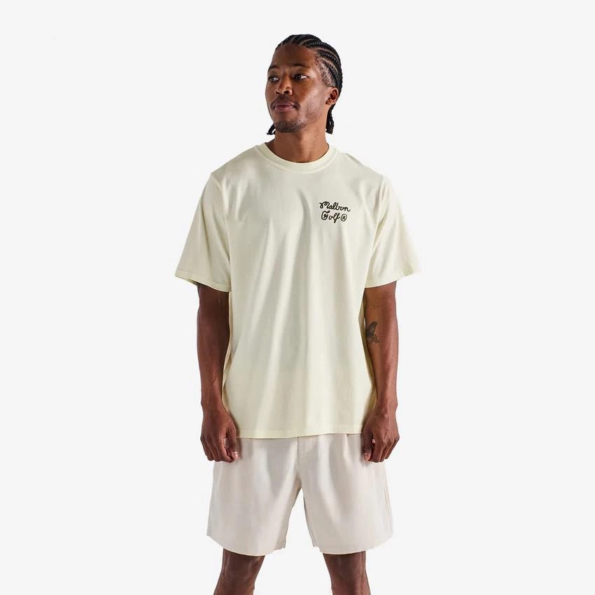 Sportiva T-Shirt Cream Malbon mens golf lifestyle wear