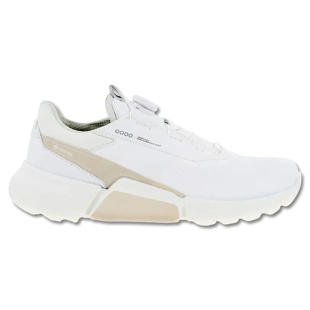 Flexible Walking Shoes, Cushioned Sneakers Sprint Ready ECCO BIOM H4 BOA Spikeless Golf Shoes White/Gravel - SS23 Men Lightweight Sport Trainers