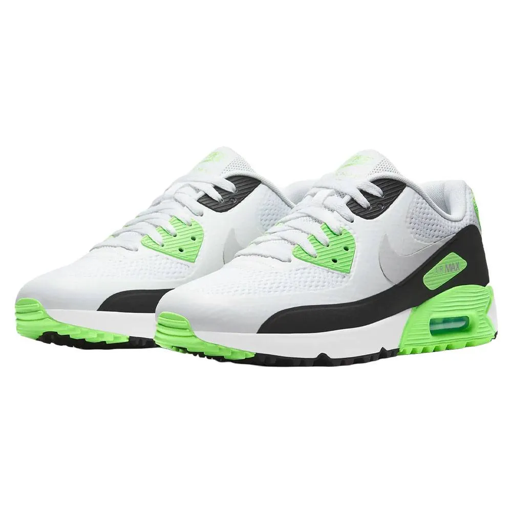 Retro-Inspired Sneakers Nike Air Max 90 G Spikeless Golf Shoes White/Neutral Gray/Black/Flash Lime - 24 Unisex Street Style Sneakers