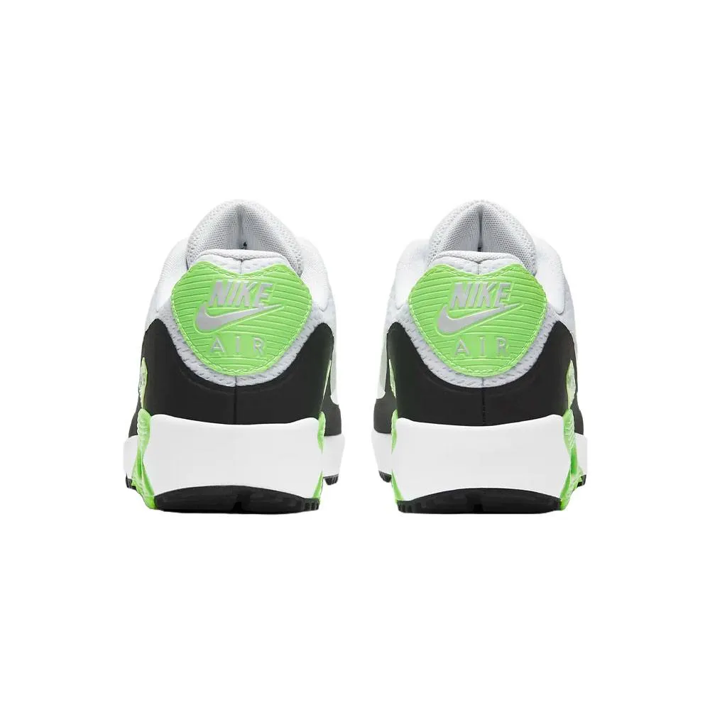 Sport Casual Sneakers Nike Air Max 90 G Spikeless Golf Shoes White/Neutral Gray/Black/Flash Lime - 24 Unisex Stylish Sandals
