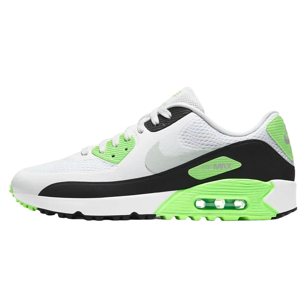 Cool Street Shoes Nike Air Max 90 G Spikeless Golf Shoes White/Neutral Gray/Black/Flash Lime - 24 Unisex