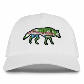 Stalking Wolf Trucker Hat Arctic Greyson men's premium golf clothing