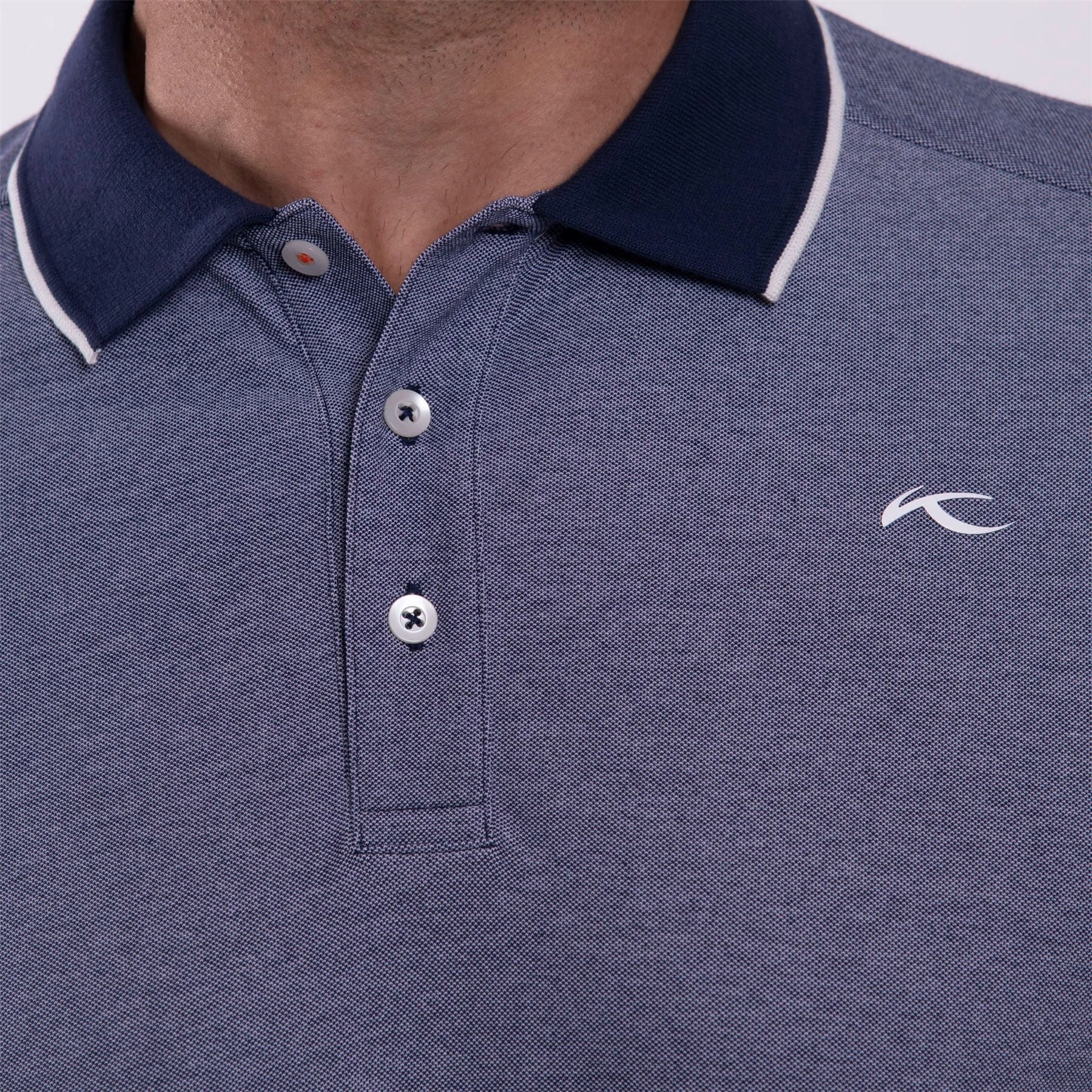Stan 2.0 Polo Atlanta Blue/White KJUS Men's Performance Clothing