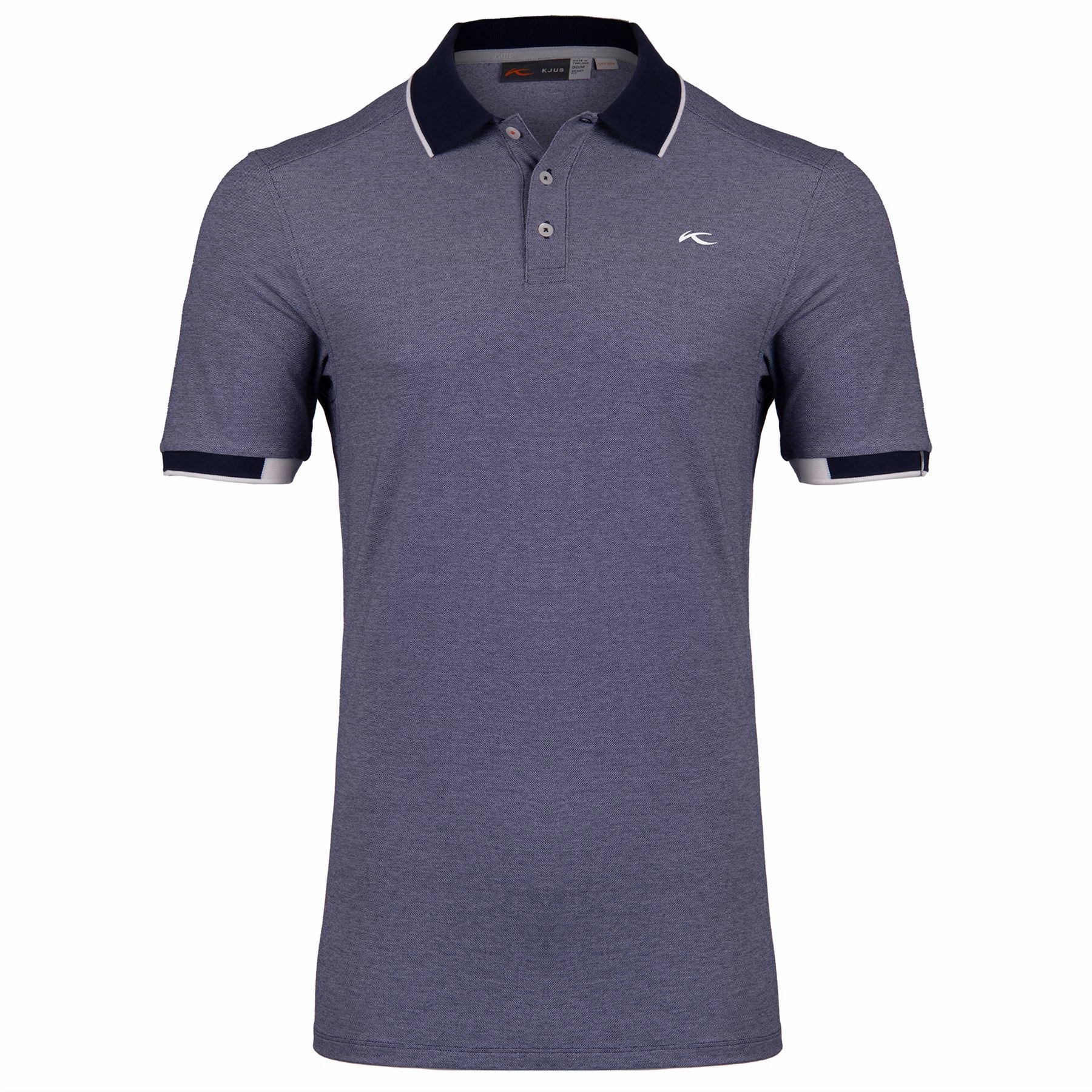 Stan 2.0 Polo Atlanta Blue/White KJUS Men's Performance Clothing
