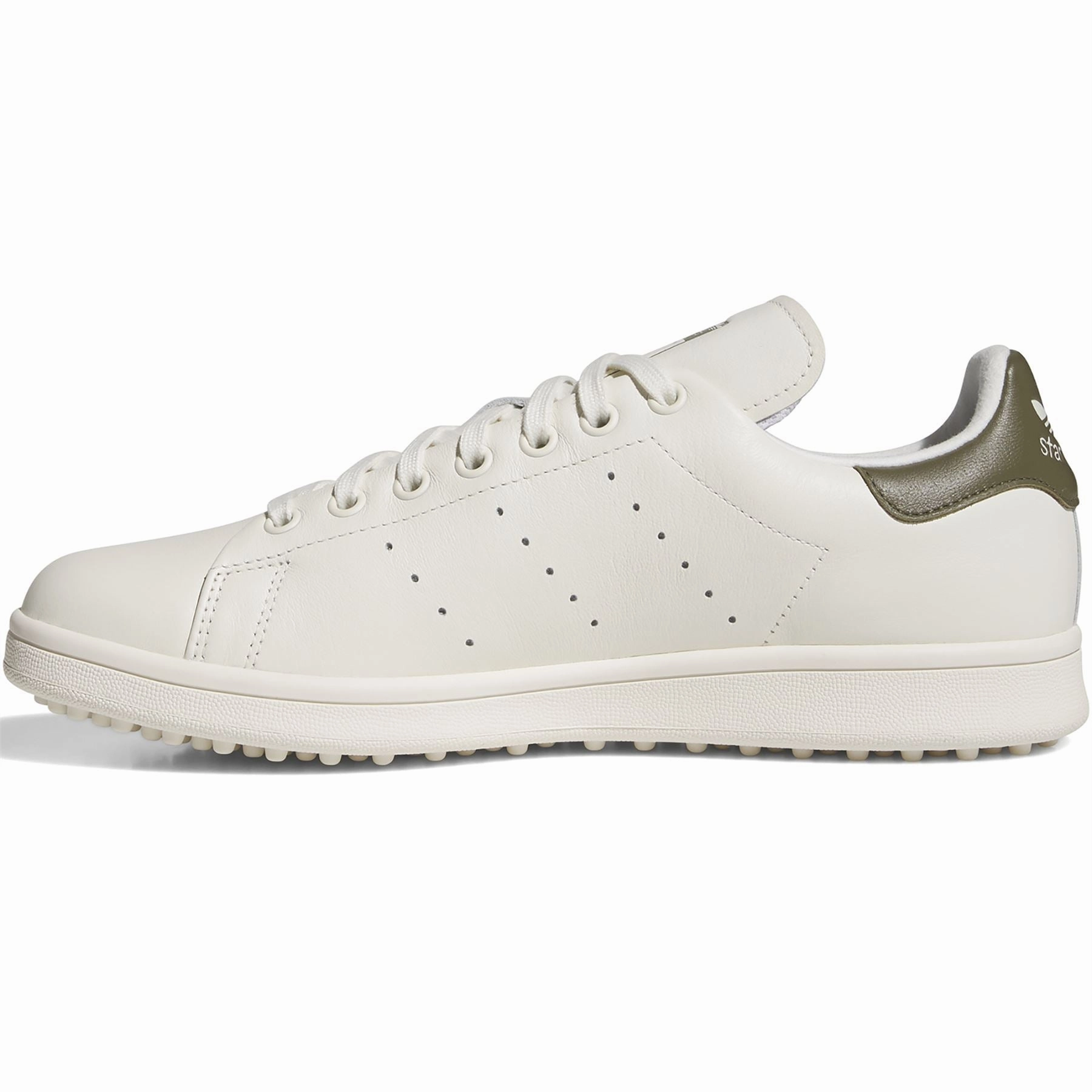 Stan Smith Spikeless Golf Shoes White/Olive Strata Adidas Men's Apparel