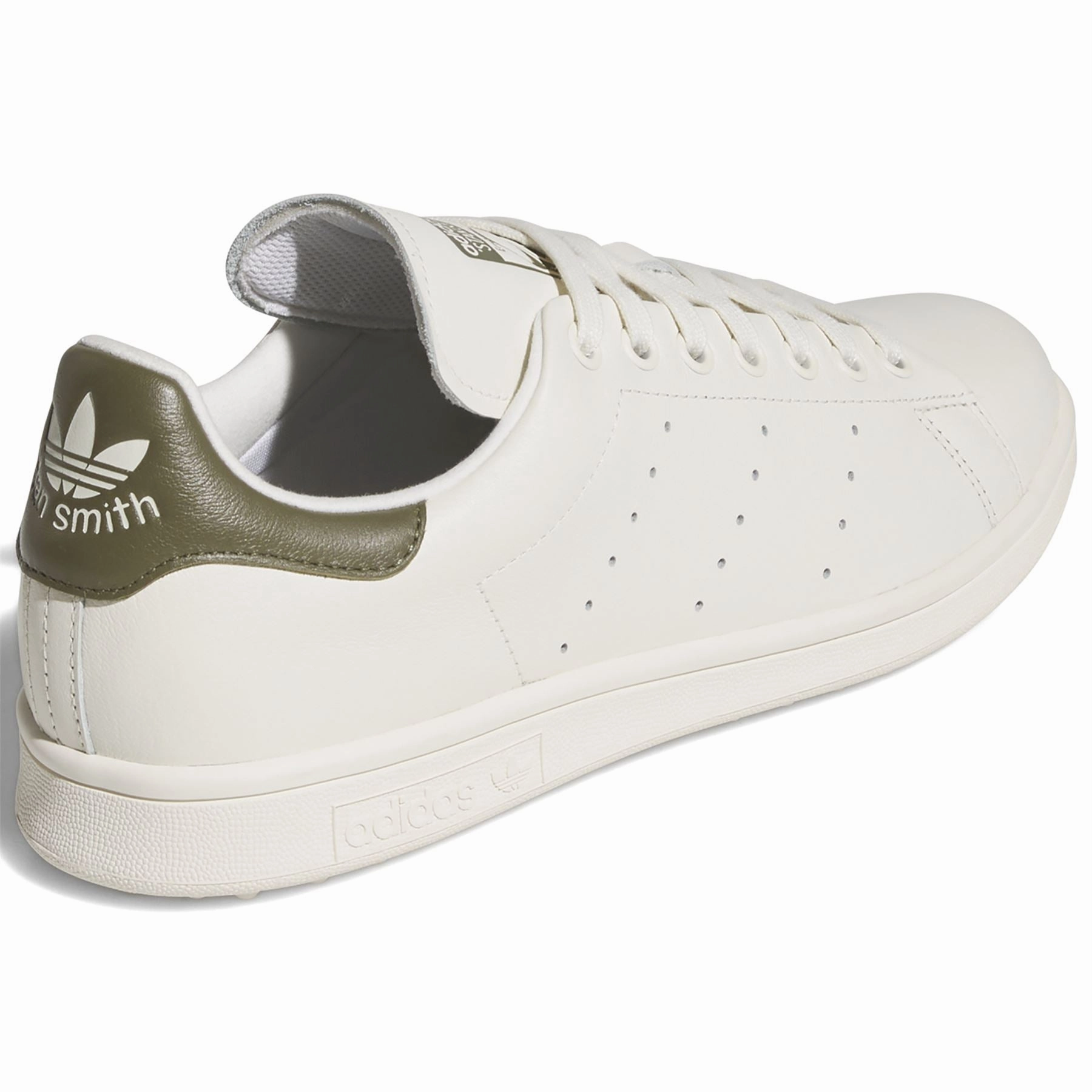 Stan Smith Spikeless Golf Shoes White/Olive Strata Adidas Men's Apparel