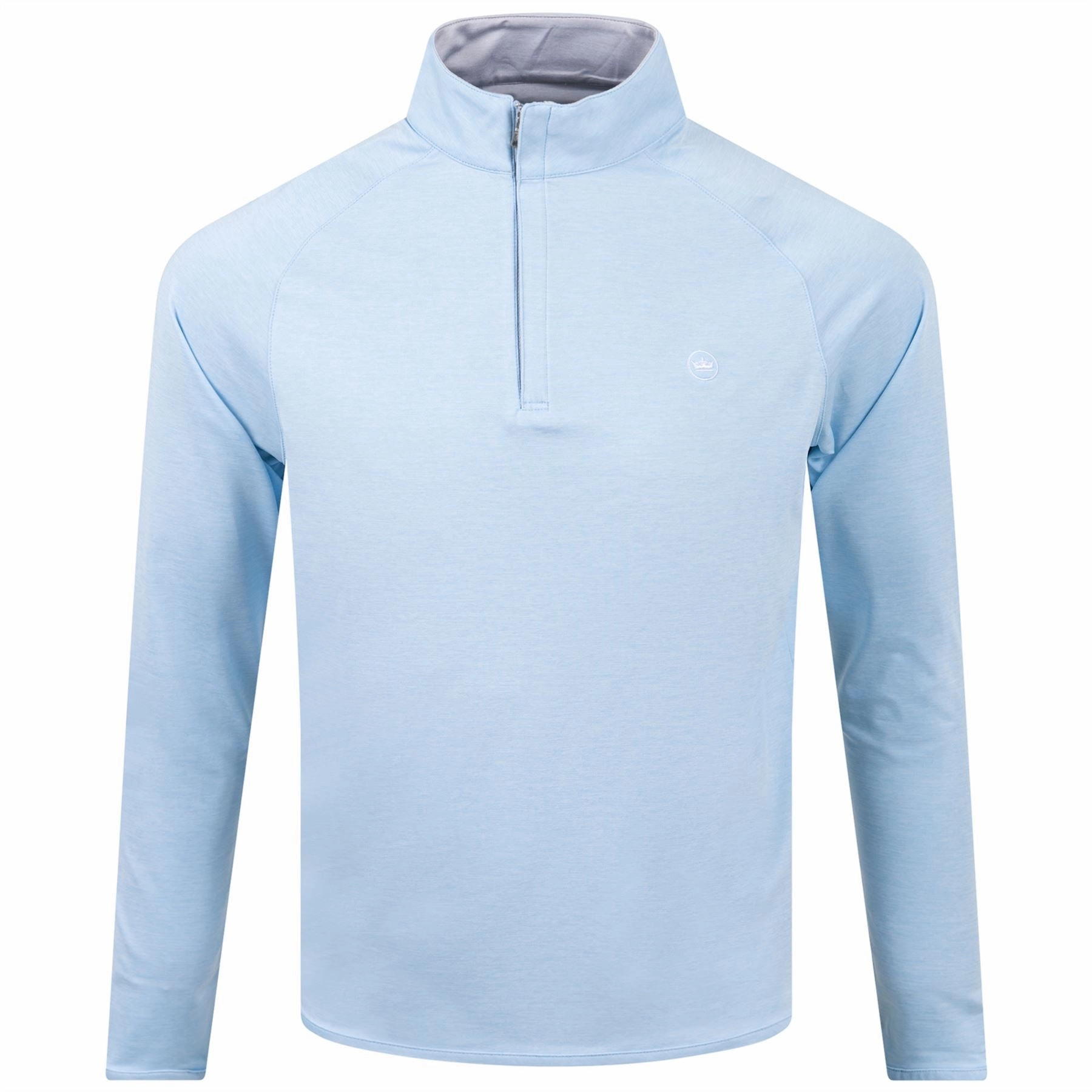 Stealth Performance Quarter Zip Mid Layer Blue Frost Peter Millar clothing for men
