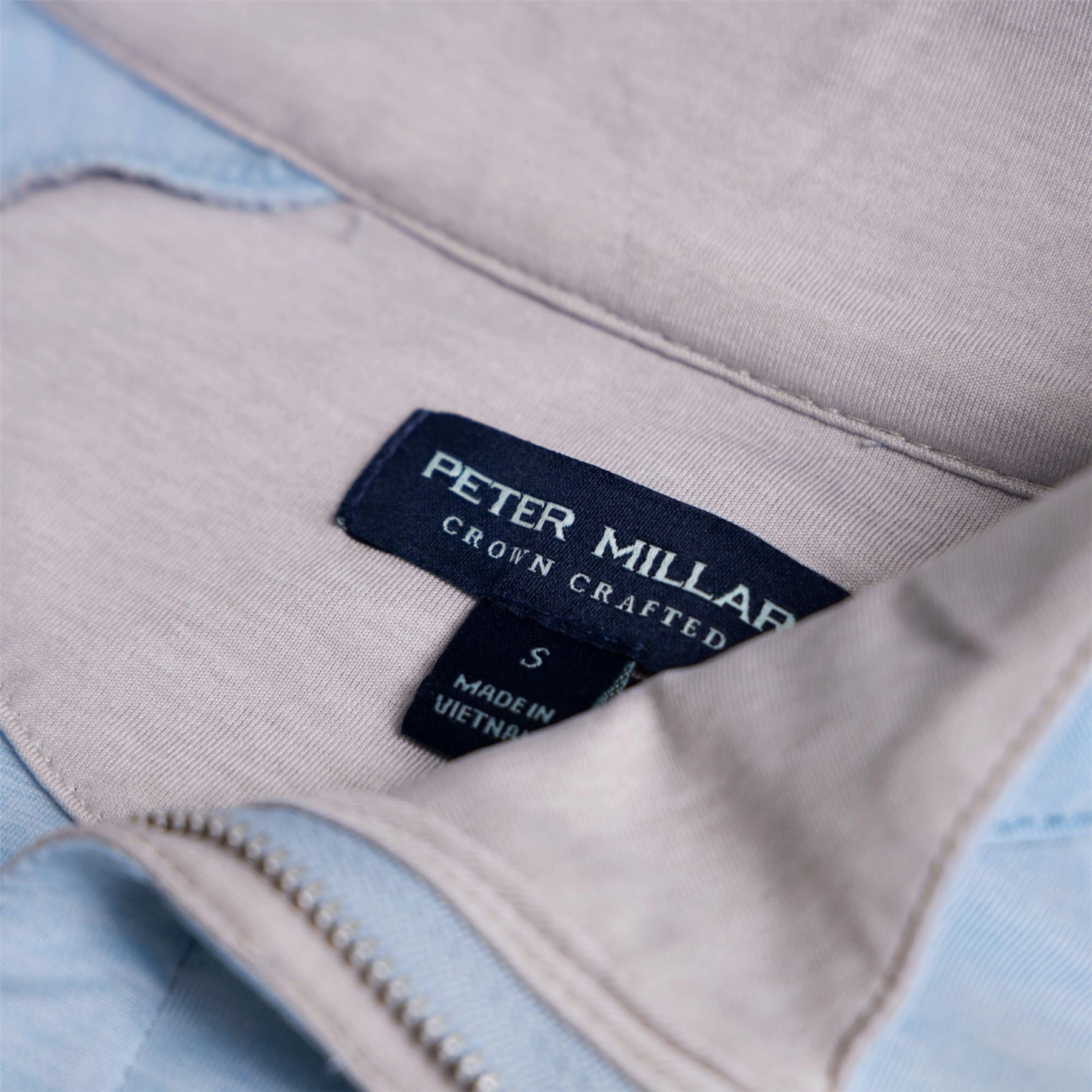 Stealth Performance Quarter Zip Mid Layer Blue Frost Peter Millar Menswear Collection