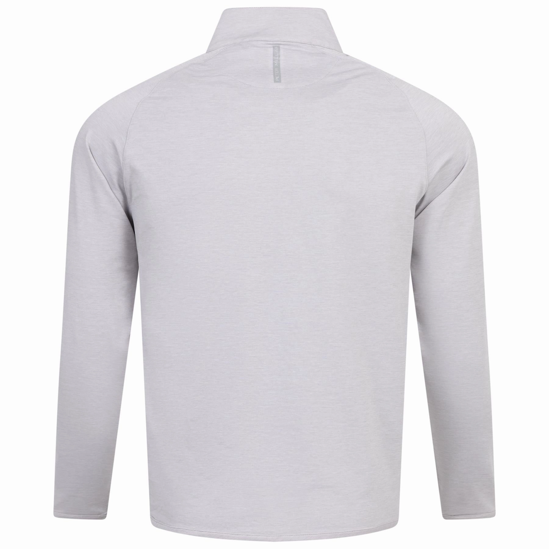 Stealth Performance Quarter Zip Mid Layer British Grey Peter Millar Menswear Collection