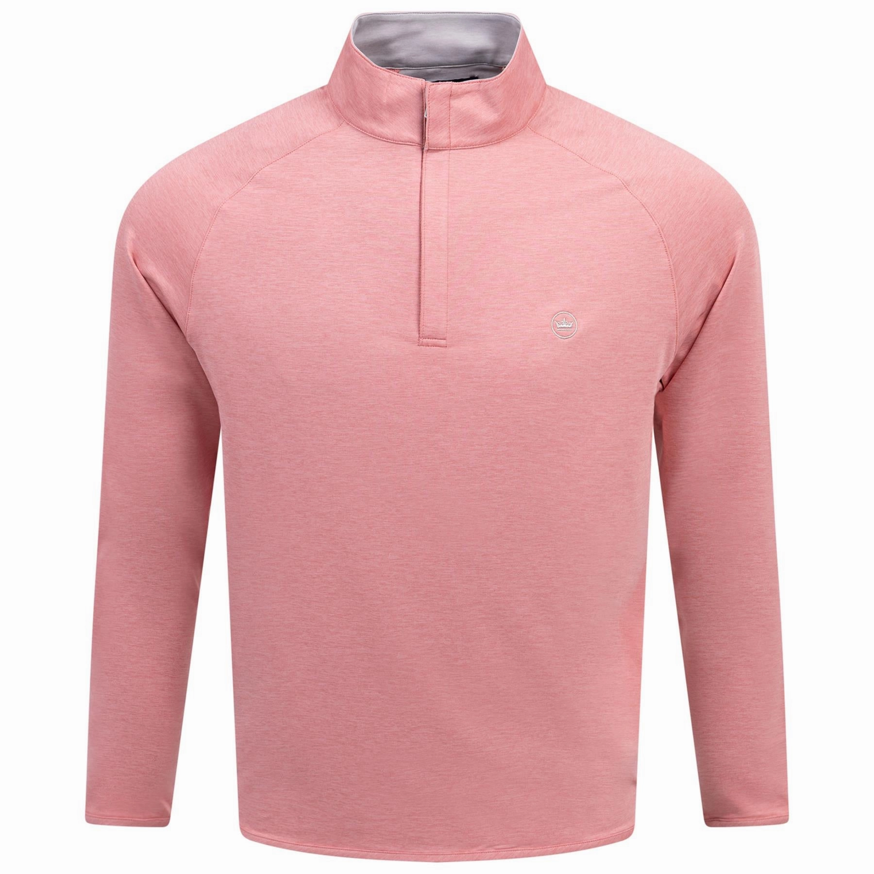 Stealth Performance Quarter Zip Mid Layer Pink Crepe Peter Millar Menswear Collection