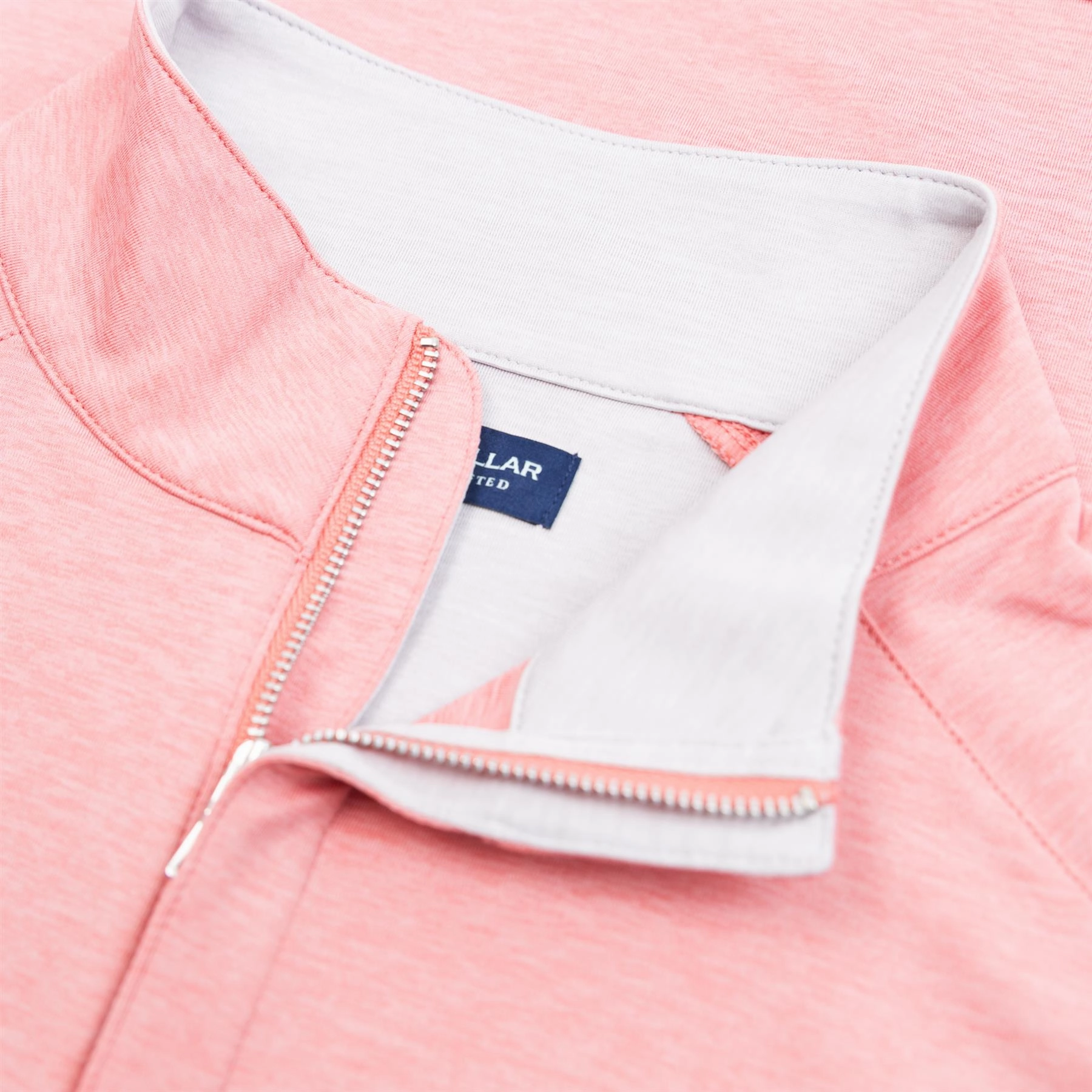 Stealth Performance Quarter Zip Mid Layer Pink Crepe Peter Millar Menswear Collection