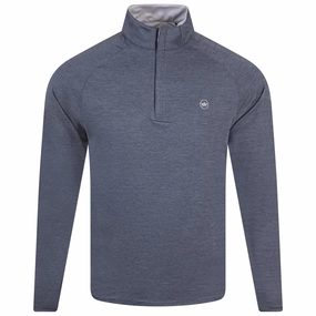 Stealth Performance Quarter Zip Mid Layer Steel Peter Millar clothing for men