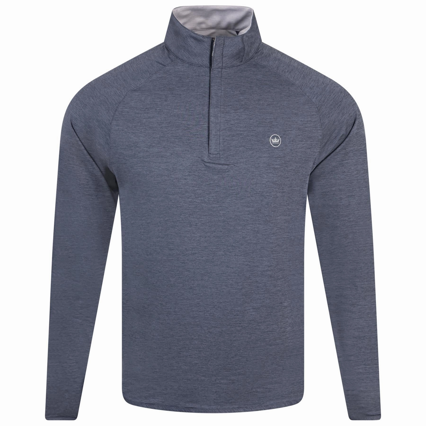 Stealth Performance Quarter Zip Mid Layer Steel Peter Millar clothing for men