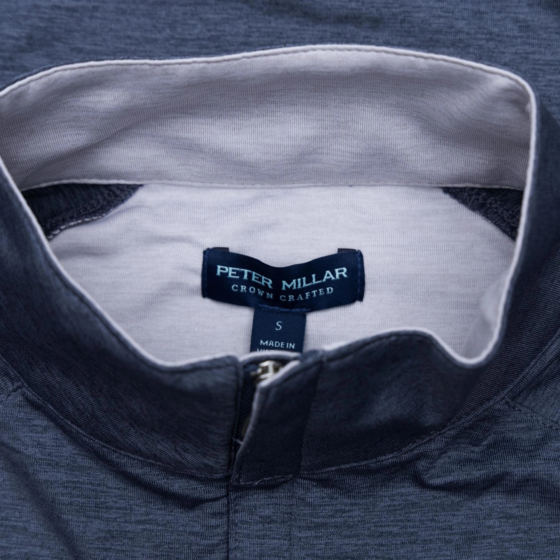 Stealth Performance Quarter Zip Mid Layer Steel Peter Millar Menswear Collection