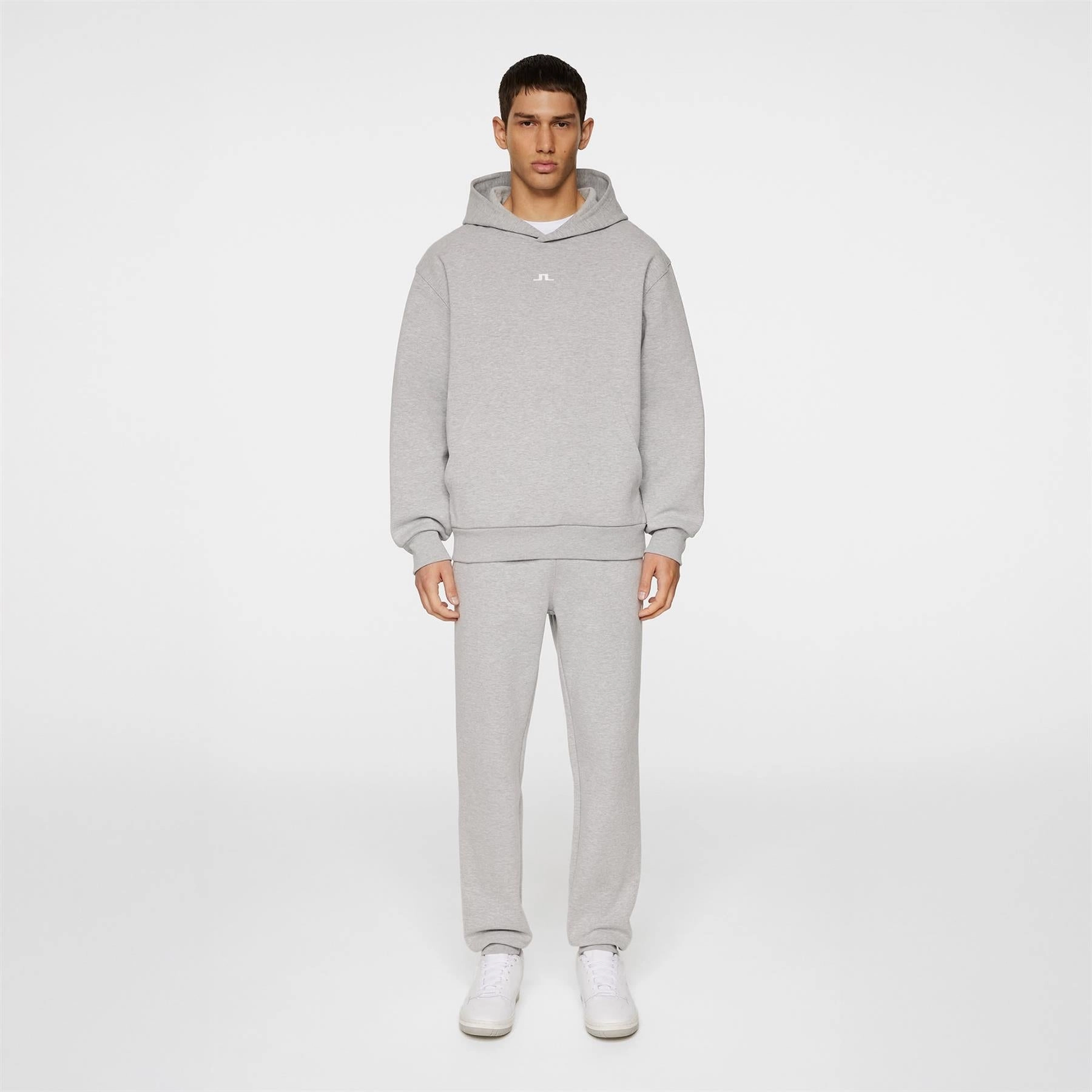 Steffen Hoodie Light Grey Melange J.Lindeberg Golfwear for Men