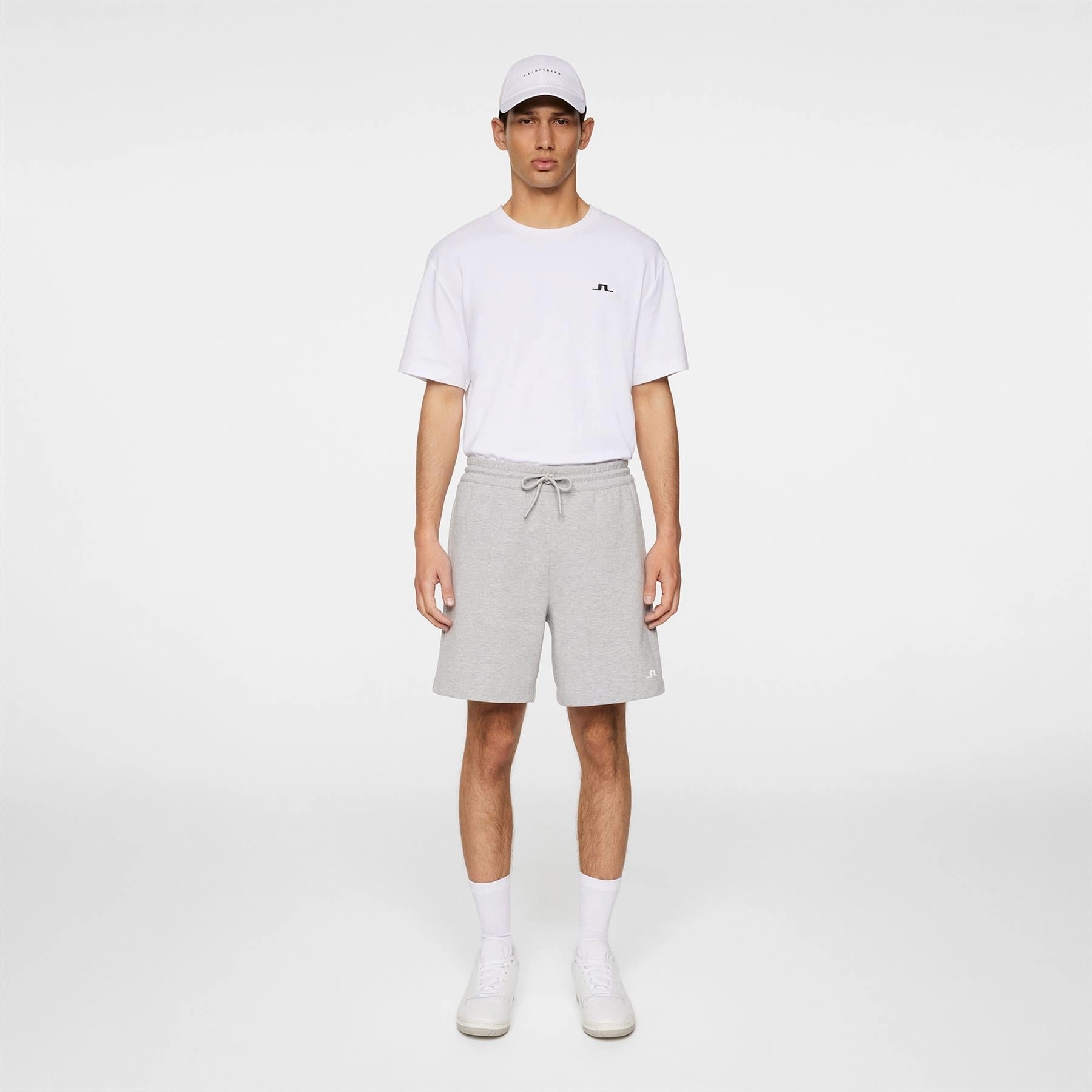 Steffen Sweatshirt Shorts Light Grey Melange J.Lindeberg Golfwear for Men