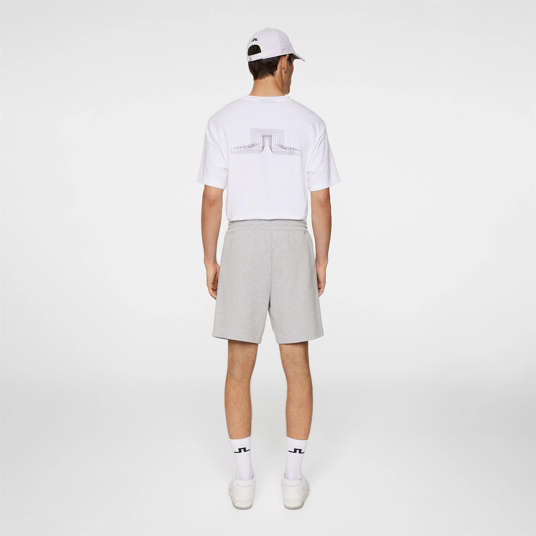 Steffen Sweatshirt Shorts Light Grey Melange J.Lindeberg Golfwear for Men