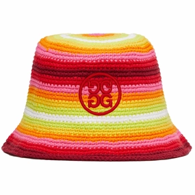 Striped Circle G's Crochet Bucket Hat Lava G/Fore men's golf fashion