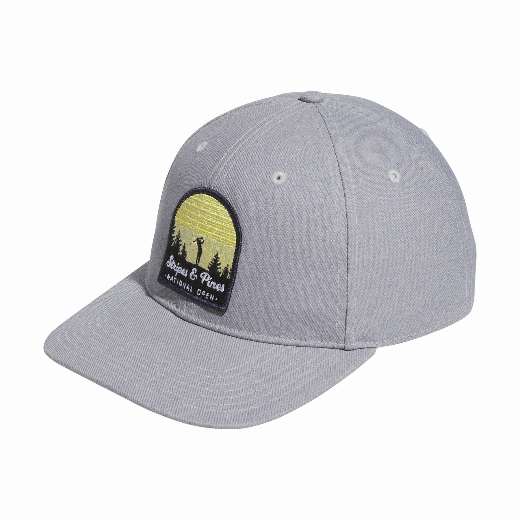 Stripes & Pines High Crown Hat Light Grey Adidas men's athletic apparel