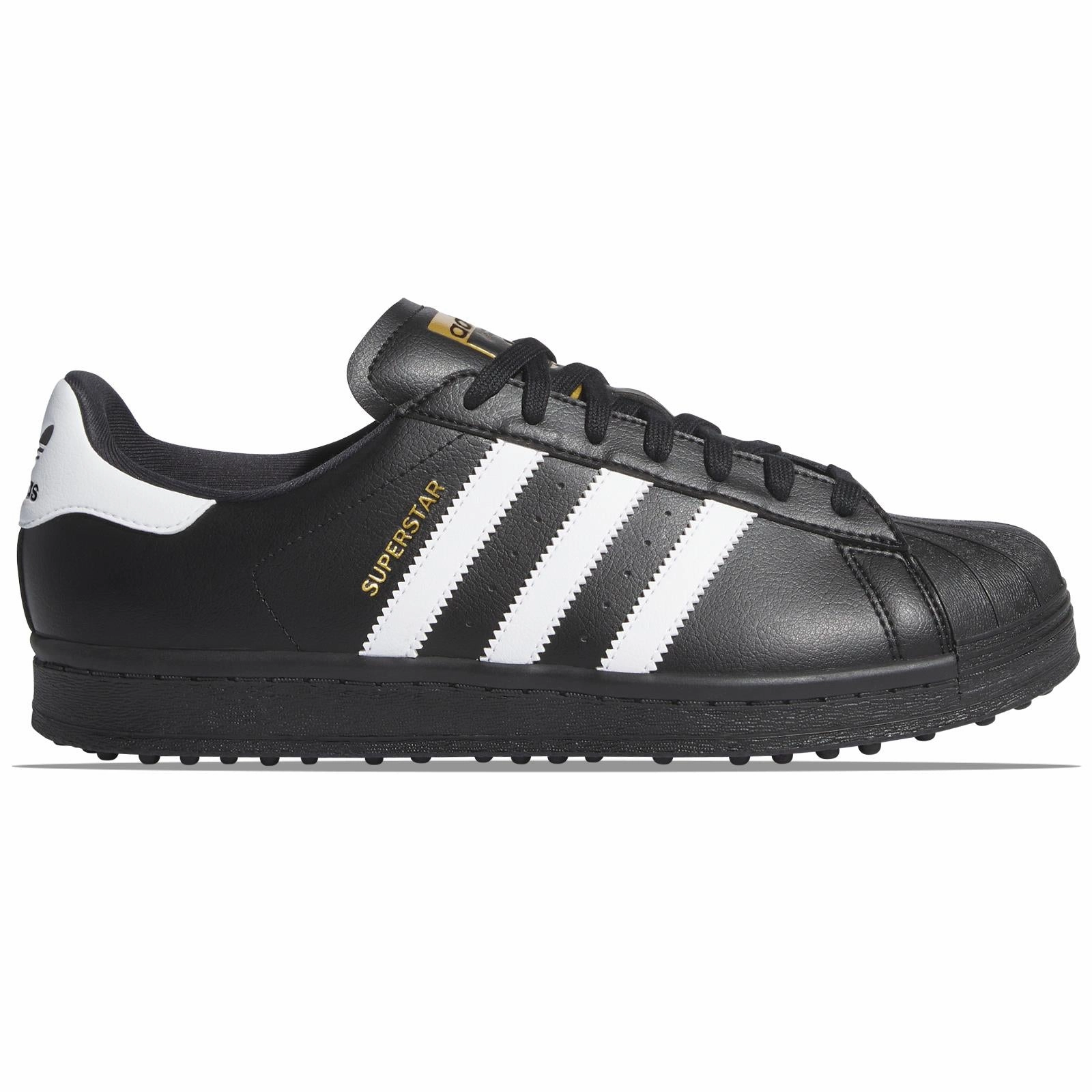 Superstar Spikeless Golf Shoes Black/White Adidas men's athletic apparel