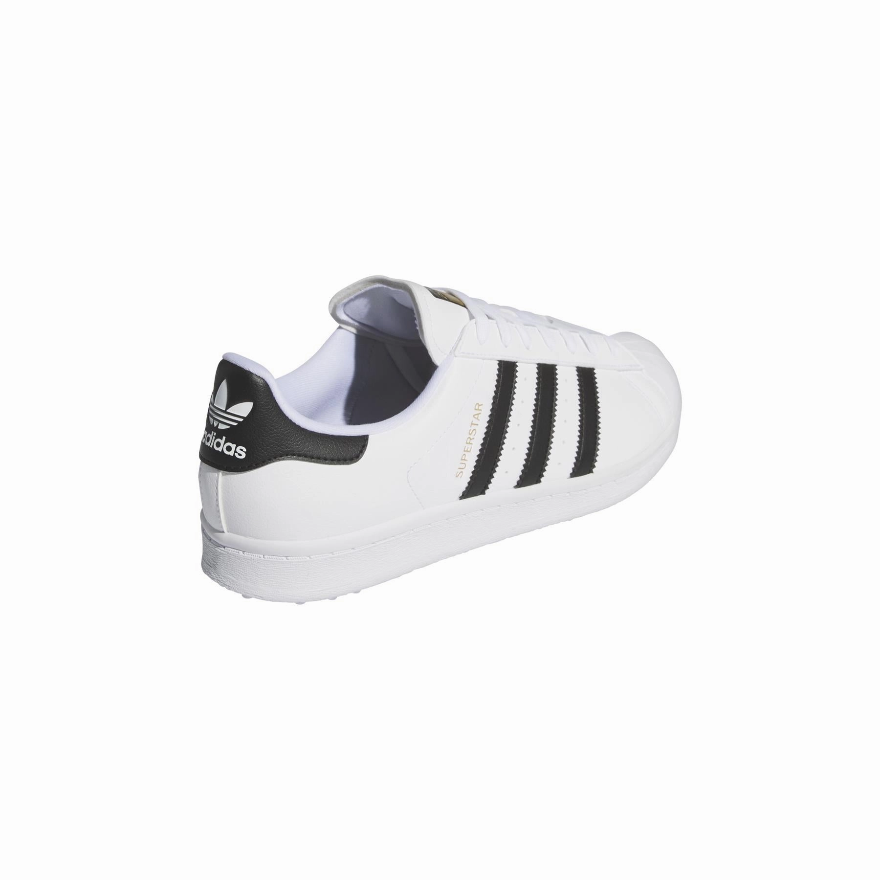 Superstar Spikeless Golf Shoes White/Black/Gold Adidas Men's Apparel