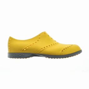 Supportive Running Shoes New Biion Brights Yellow Slip on Golf Shoes  MSP$85 Fast Glide Traction Sole Shoes, Luxury Sneakers, Stylish Sneakers