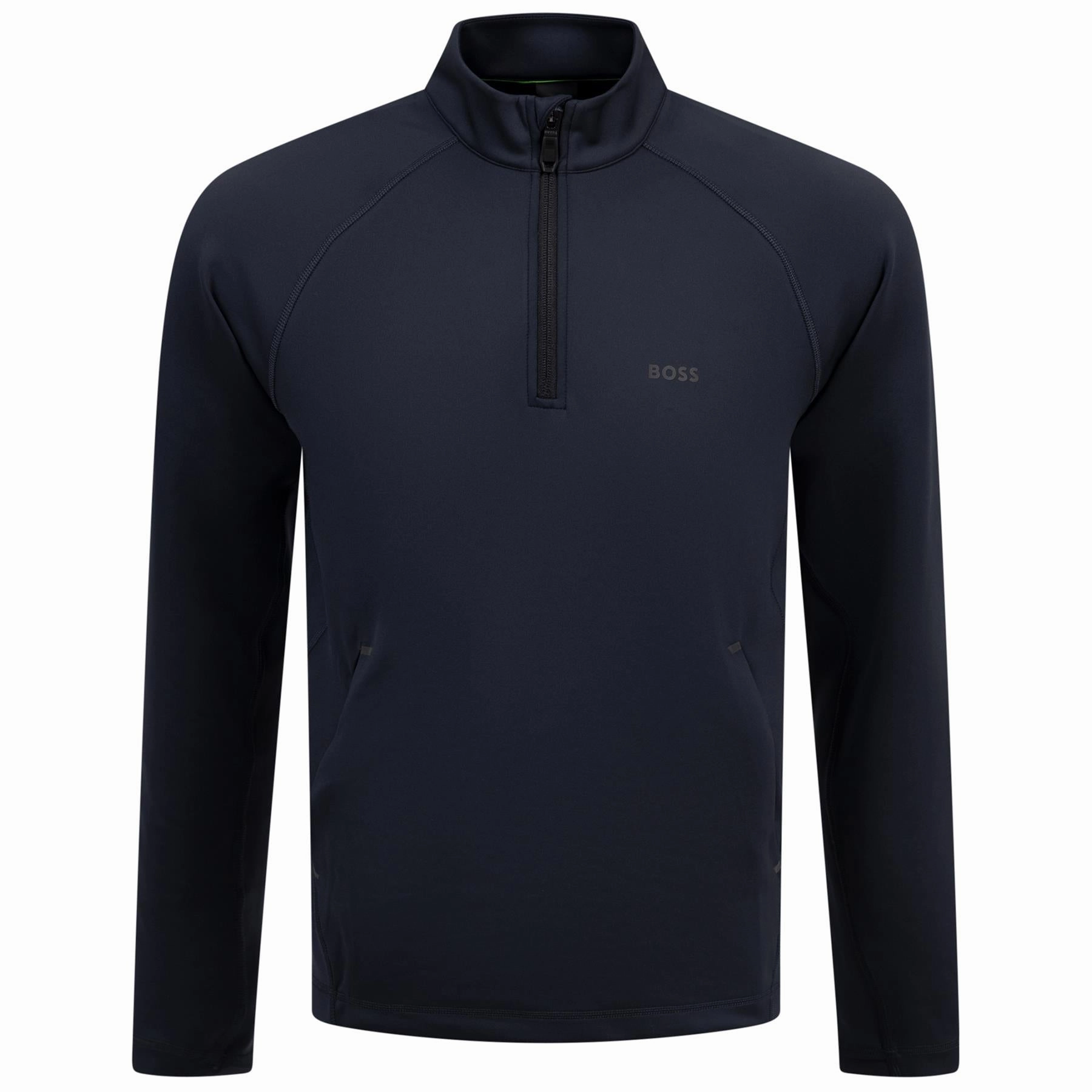 Sweat Active Quarter Zip Dark Blue Boss men's fashion and office attire