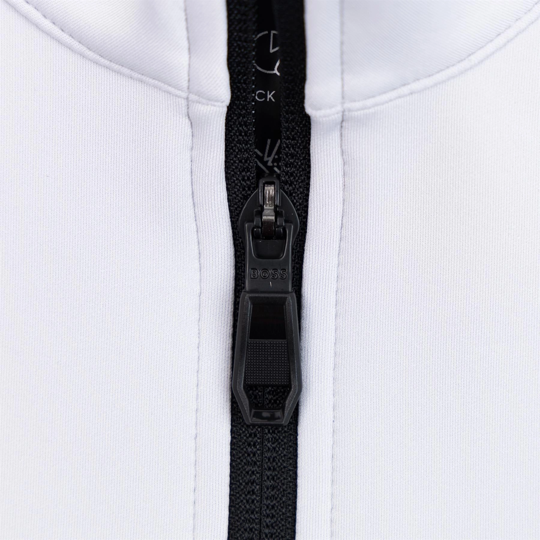 Sweat Active Quarter Zip Light Grey Boss Men's Fashion