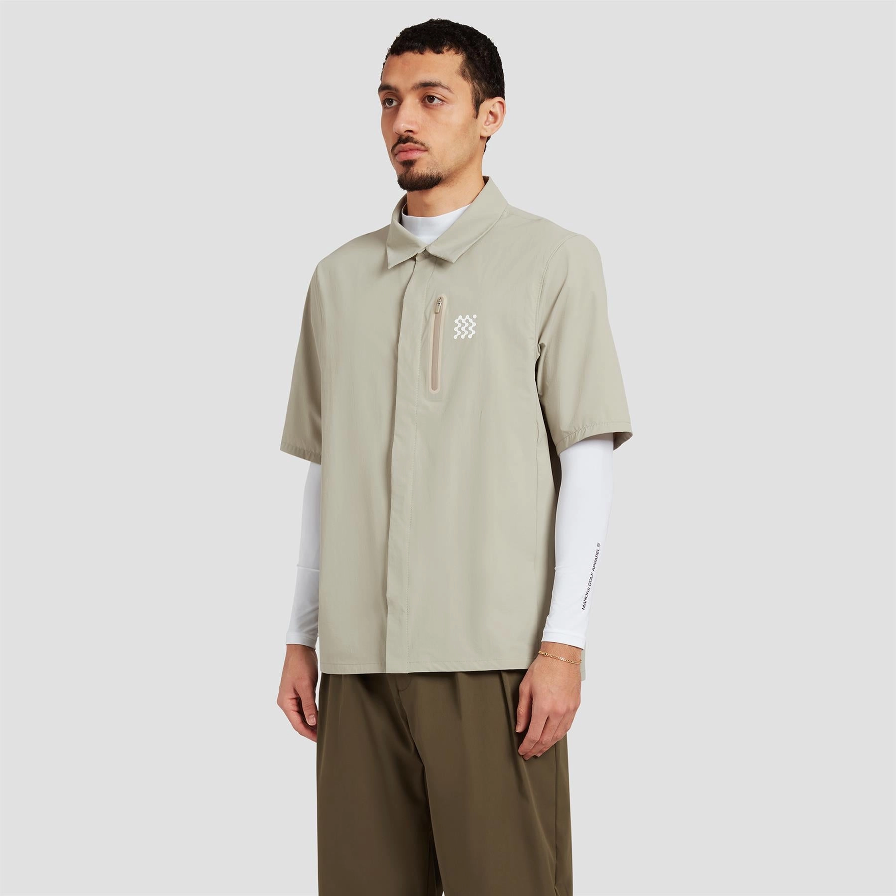 Tailored Frontier Polo Taupe Manors mens classic apparel