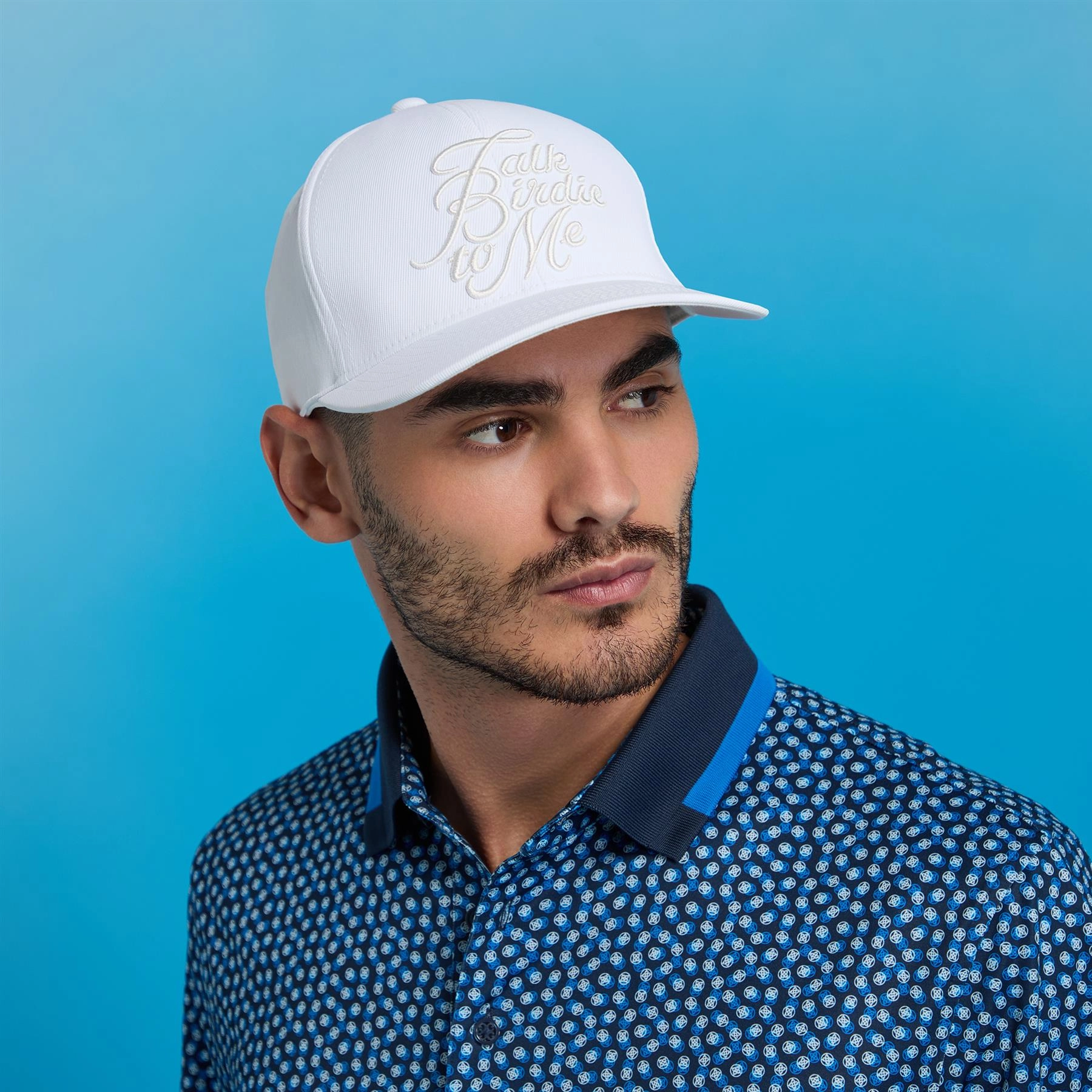 Talk Birdie To Me Stretch Twill Snapback Hat Snow G/Fore Men's Fashion