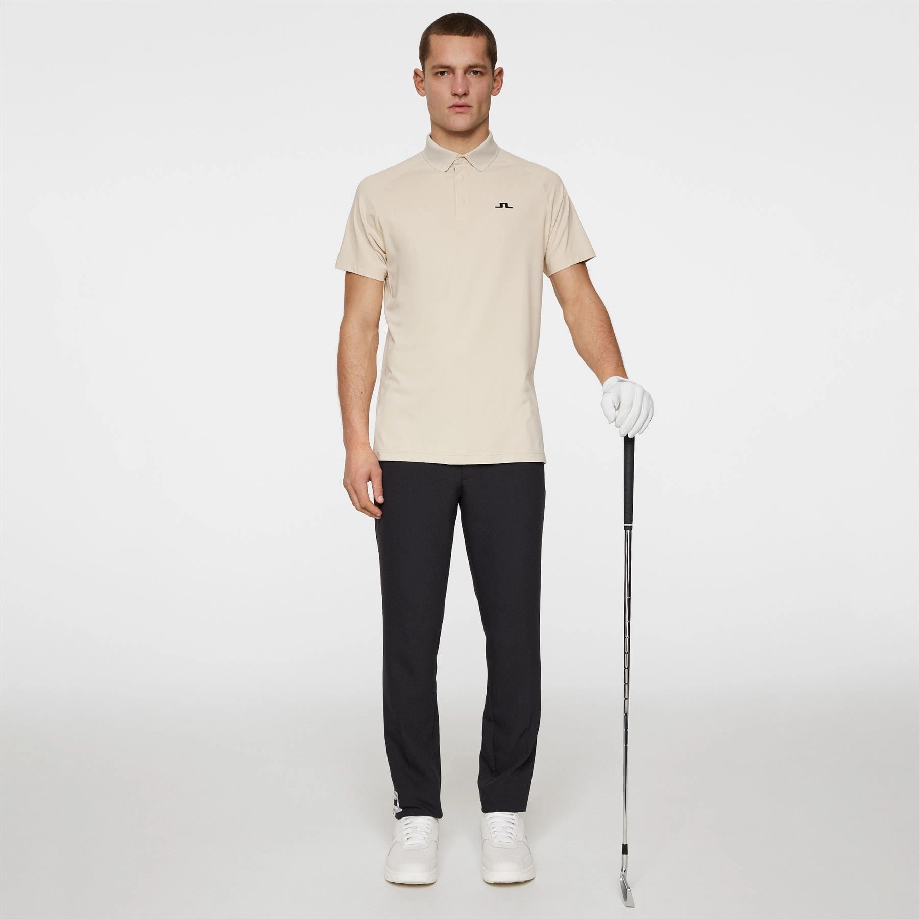 Tech Hybrid Regular Fit Polo Moonbeam J.Lindeberg Golfwear for Men