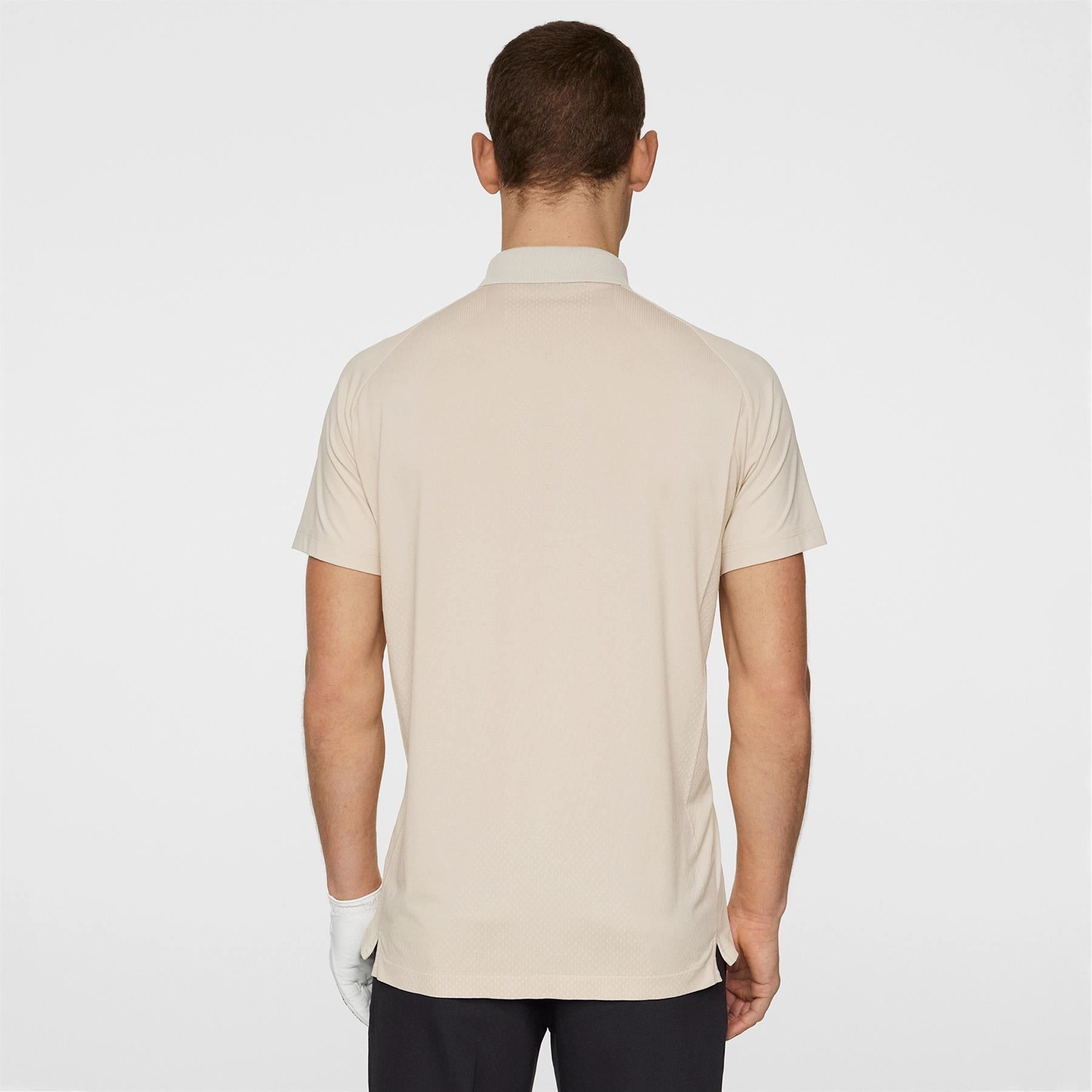 Tech Hybrid Regular Fit Polo Moonbeam J.Lindeberg Golfwear for Men