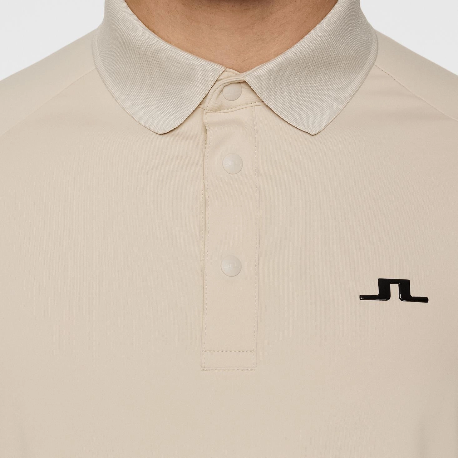 Tech Hybrid Regular Fit Polo Moonbeam J.Lindeberg Golfwear for Men