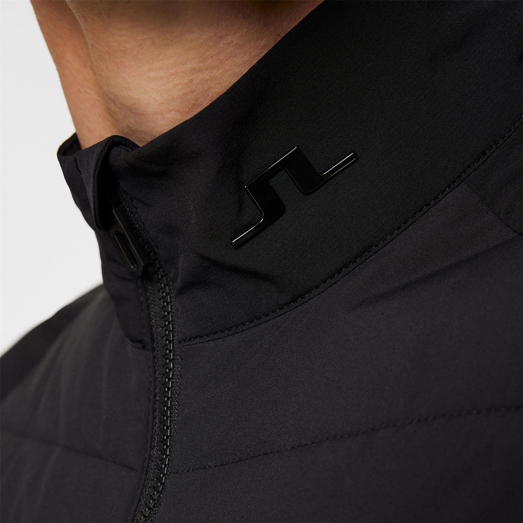 Tech Hybrid Softshell Jacket Black J.Lindeberg Golfwear for Men