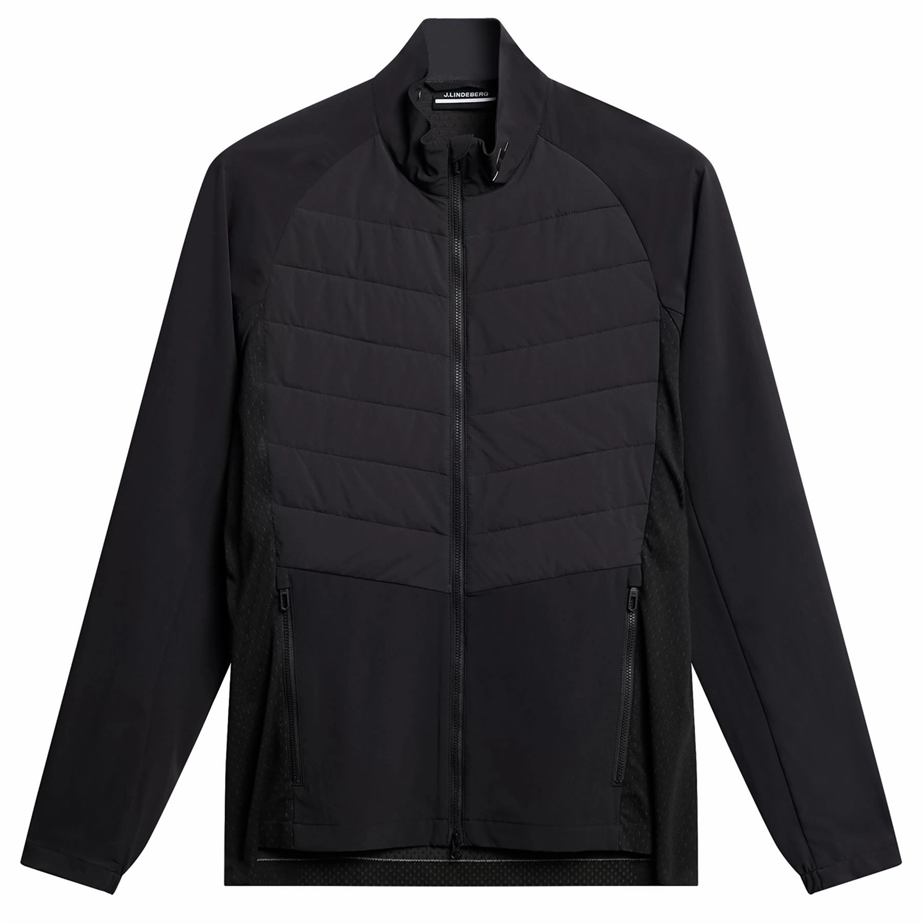 Tech Hybrid Softshell Jacket Black J.Lindeberg Golfwear for Men
