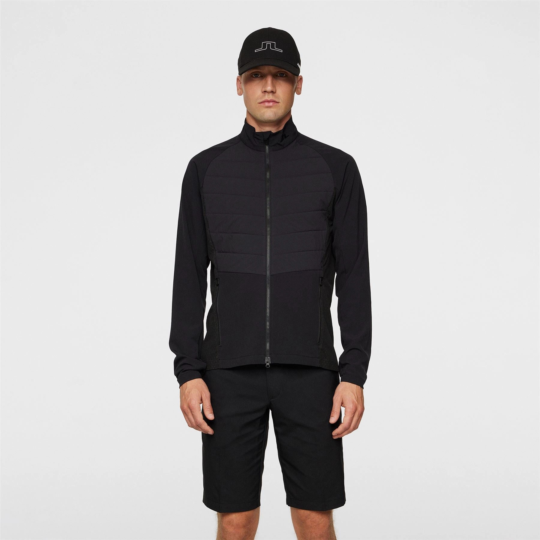 Tech Hybrid Softshell Jacket Black Premium J.Lindeberg menswear