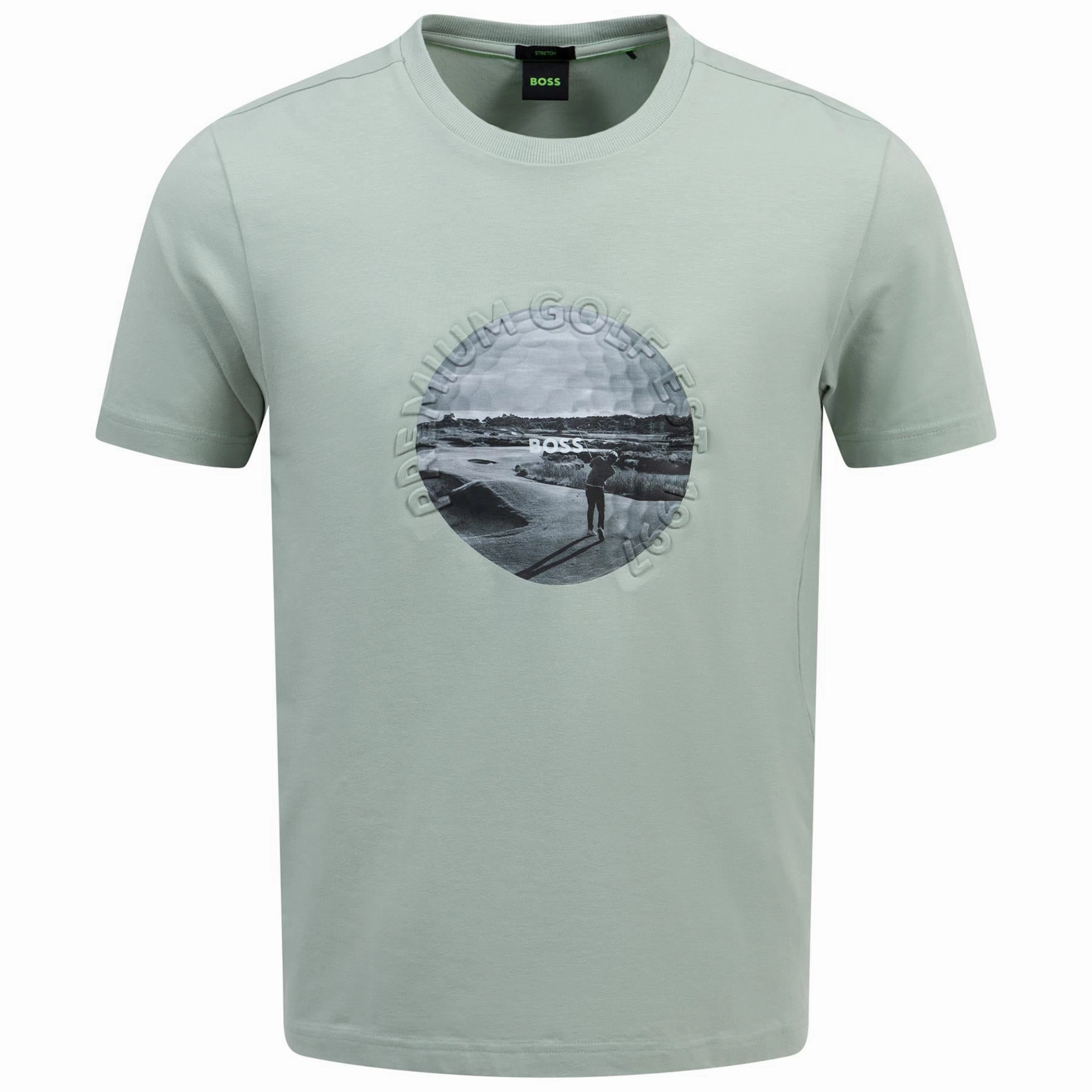 Tee Graphic Heritage T-Shirt Open Green Boss men's fashion and office attire