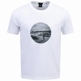 Tee Graphic Heritage T-Shirt White Boss men's fashion and office attire