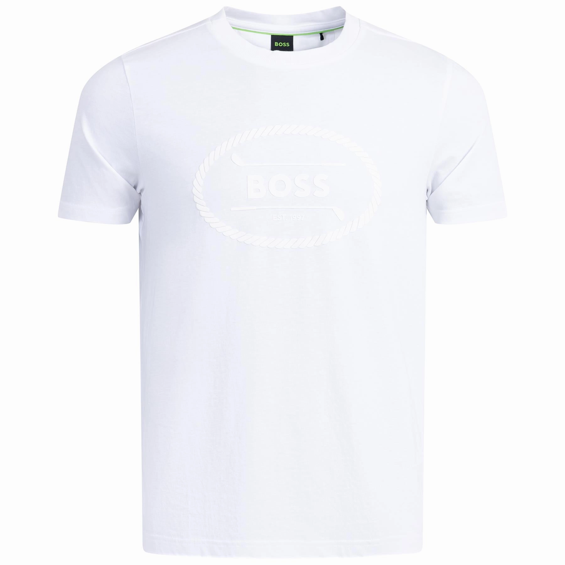Tee Logo Heritage T-Shirt White Boss men's fashion and office attire