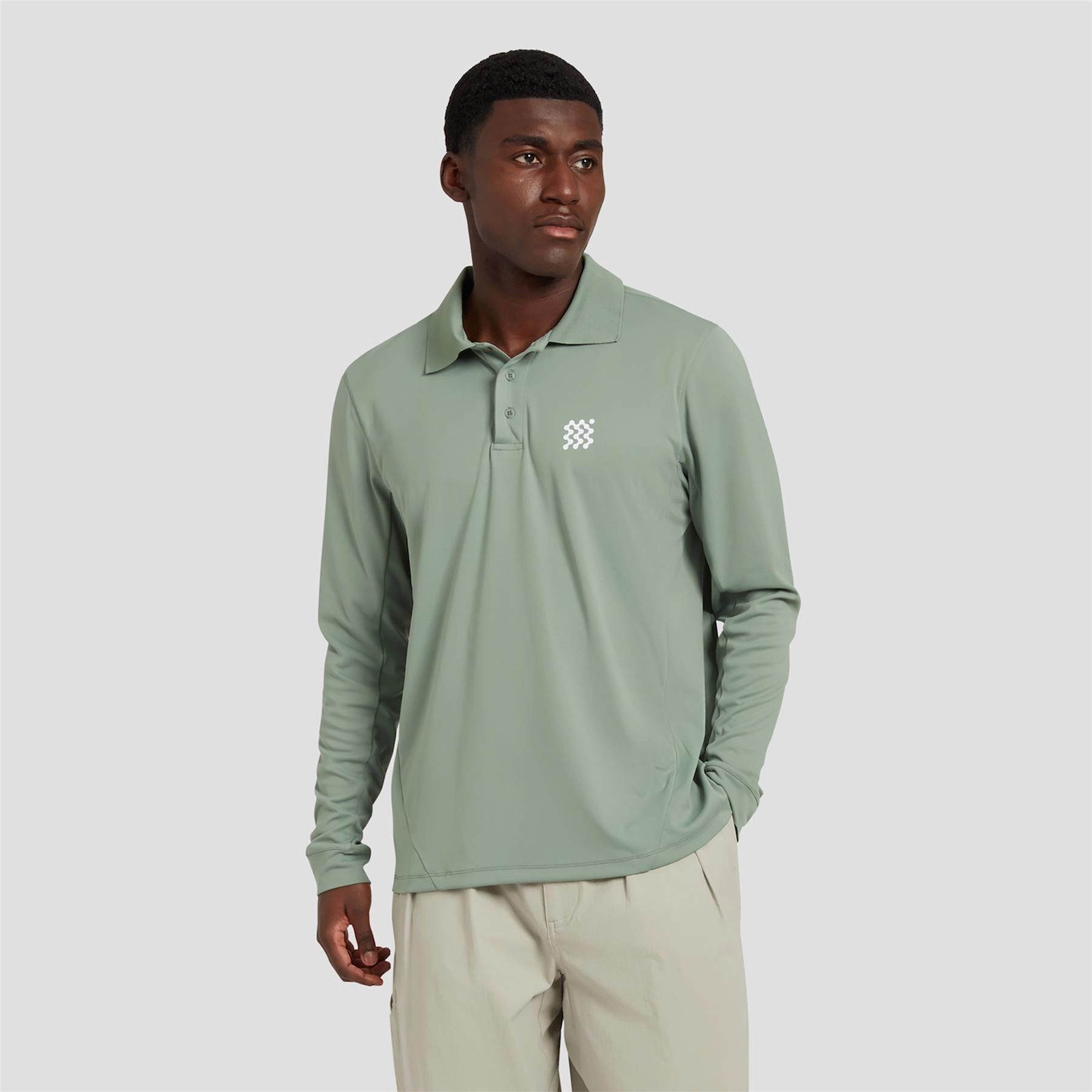 The Course LS Polo Sage Manors mens classic apparel