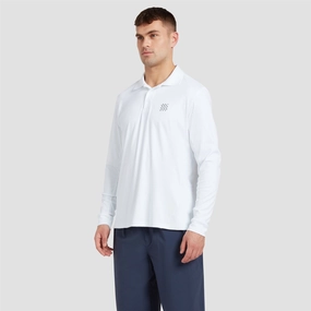 The Course LS Polo White Manors mens classic apparel