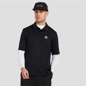 The Course Polo Black Manors mens classic apparel