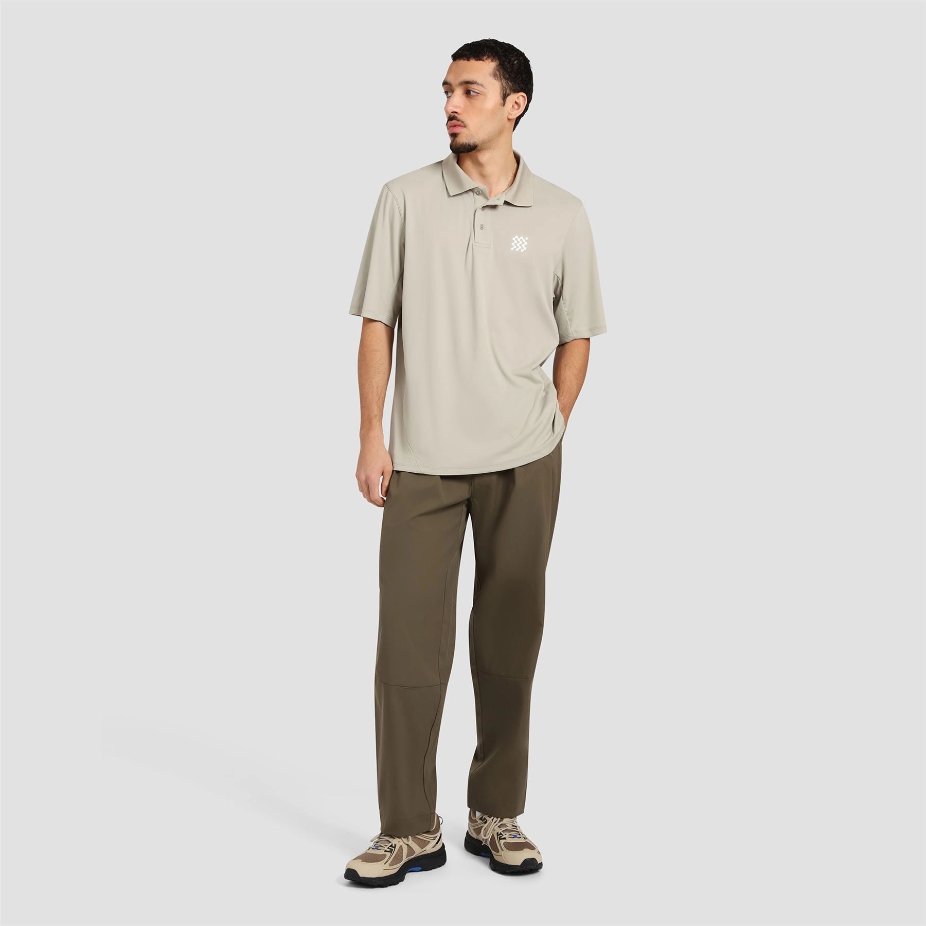 The Course Polo Taupe Manors Men's Classic Apparel