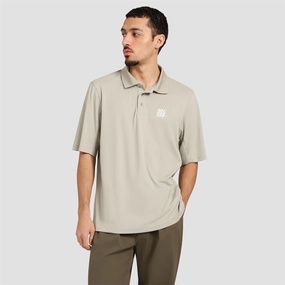 The Course Polo Taupe Manors mens classic apparel