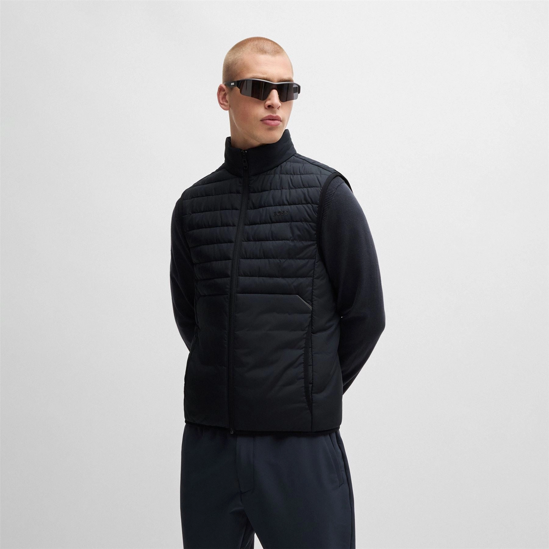 Thor 2 Full Zip Gilet Dark Blue Boss Men's Fashion